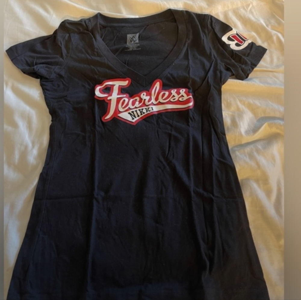 WWE Black Fearless Nikki Short Sleeve Tee
